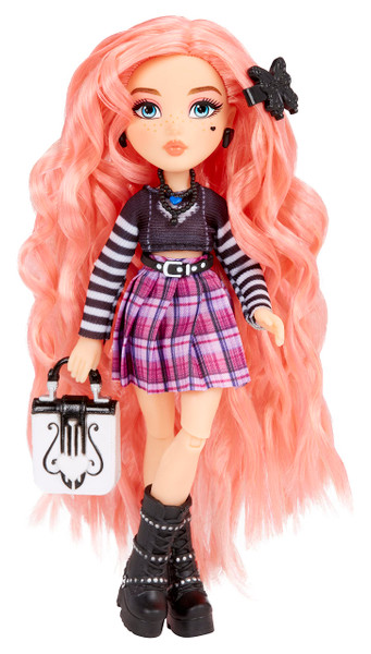 MGA Dream Ella Mini Doll - Aria, 6" E-Girl Fashion Toy Figure, 8 Trendy Pieces, Long Pink Hair, Age 5+, Multicolor