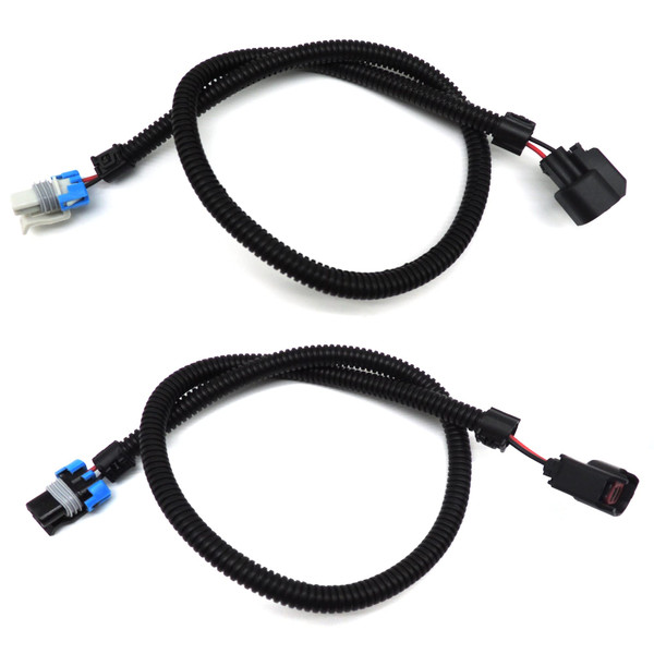 HiSport 2 PCS Fuel Injector Pigtail Harness Compatible with Polaris Ranger XP 800 2012-2013, Ranger 800 2011-2017, RZR Crew 800 2011-2014, Left Black and Right Gray