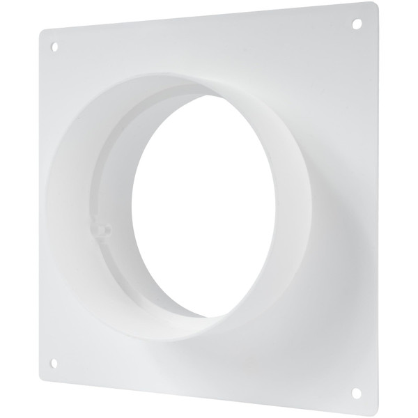 Vent Systems 4" inch Air Vent Duct Connector Flange Straight Ventilation Pipe Plastic Ducting Connector Plate for Cooling Heating Ventilation System HVAC 4" inch - Pack of (1)