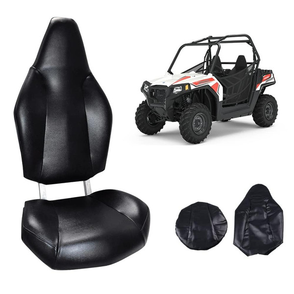 PIT66 Seat Cover Kit, Compatible with Polaris RZR 570 2012-2018/ Polaris RZR 800 2008-2014/ Polaris RZR 900 2011-2014/ ACE 325/570 2014-2017 Vinyl Black