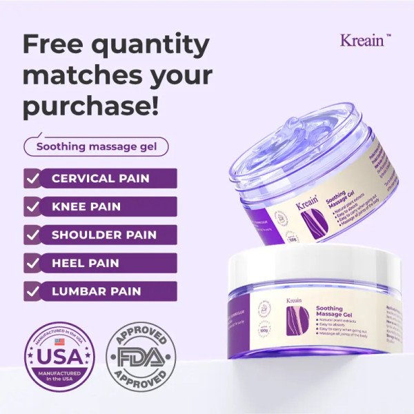 Kreain 3  Rapid Relief Muscle Therapy Gel – Soothes knees effortlessbeauty, lumbar, neck, hands, and feet; contains boswellia, glucosamine, and collagen
