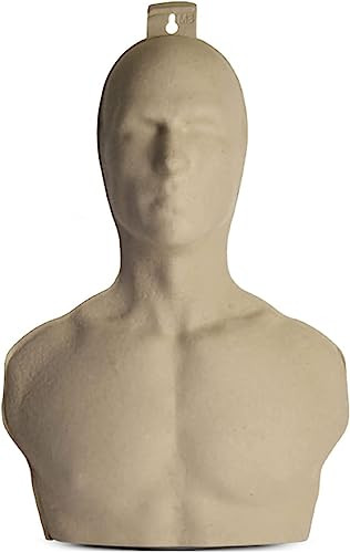 Birchwood Casey 3D Silhouette 21.5" x 14" Targets | Lightweight Face and Torso Shooting Training Targets with Mounting Tab | Pack of 30