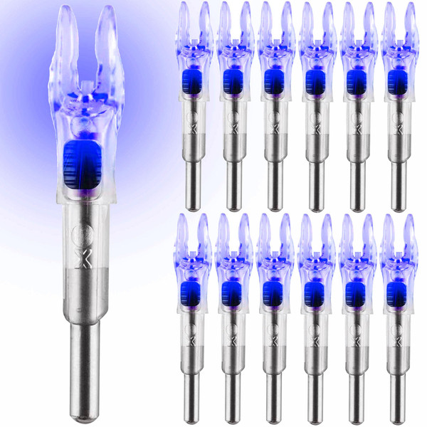 KEAUP 12 Pack X Lighted Nocks Universal Fit for Arrows with ID .204/.233/.244/.246 Light Up Nocks with ON/Off Switch for Archery Hunting-1761601928 KEAUP 12 Pack X Lighted Nocks Universal Fit for Arrows with ID .204/.233/.244/.246 Light Up Nocks with ON/Off Switch for Archery Hunting-1761601928