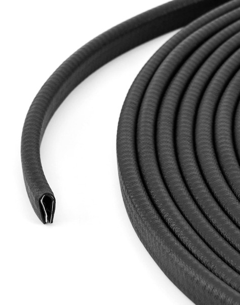 QWORK 50 Feet EPDM Rubber Edge Trim Seal Strip, Fits Edge 1/16" to 1/8"