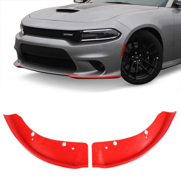 Front Bumper Lip Splitter Protector Replacement for 2015-2024 2025 Dodge Charger Scat Pack/SRT Models and 2019-2023 2024 GT/RT/SCAT Models