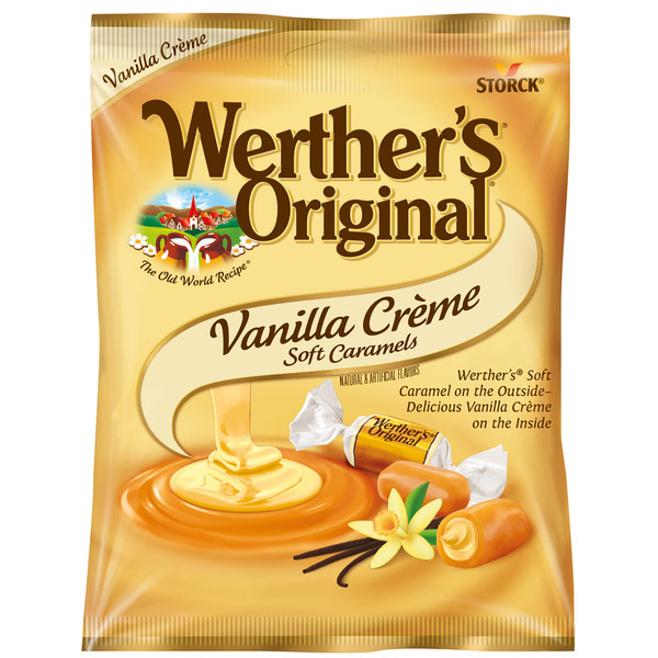 Werther's Original Soft Vanilla Crème Caramel Candy, 2.22 Ounce (Pack of 12)