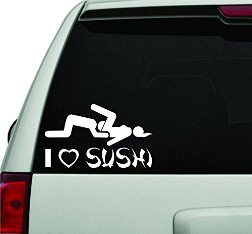 I Love Sushi Version 101 JDM Car Truck Window Windshield Lettering Decal Sticker