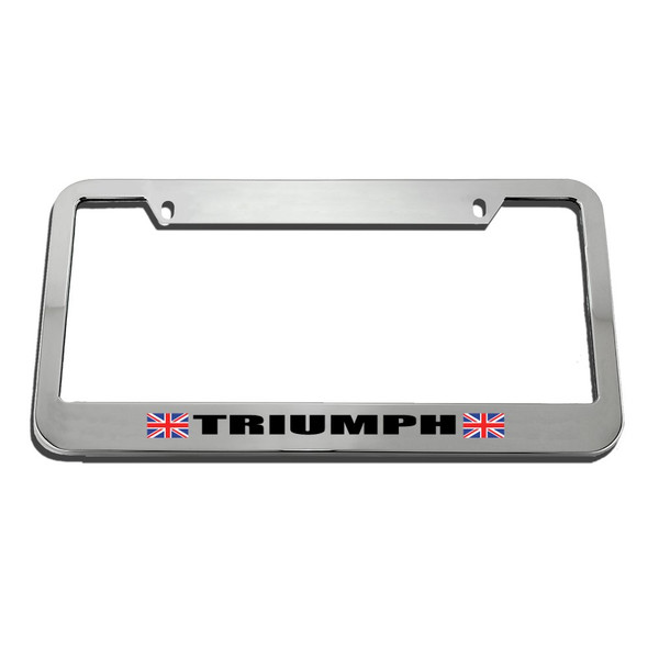 Triumph British Flag License Plate Frame Tag Holder