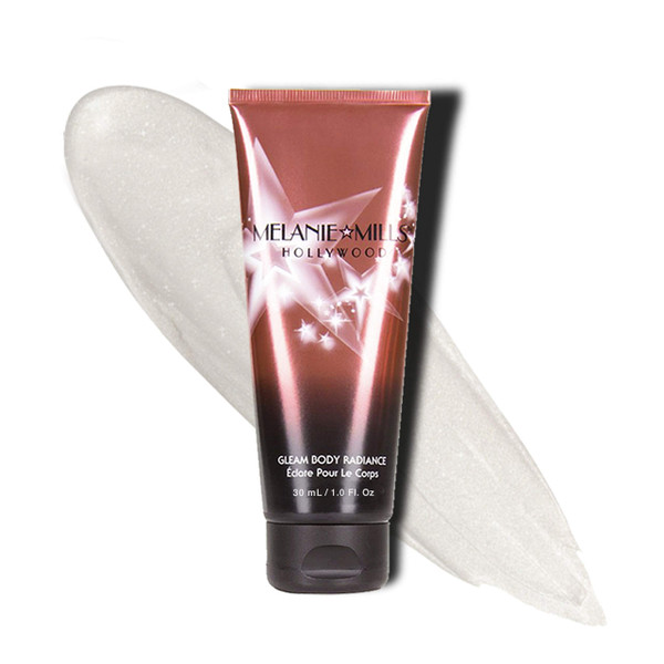 Melanie Mills Hollywood Gleam Body Radiance All In One Makeup, Moisturizer & Glow For Face & Body - Opalescence, Mini 1 fl.oz.