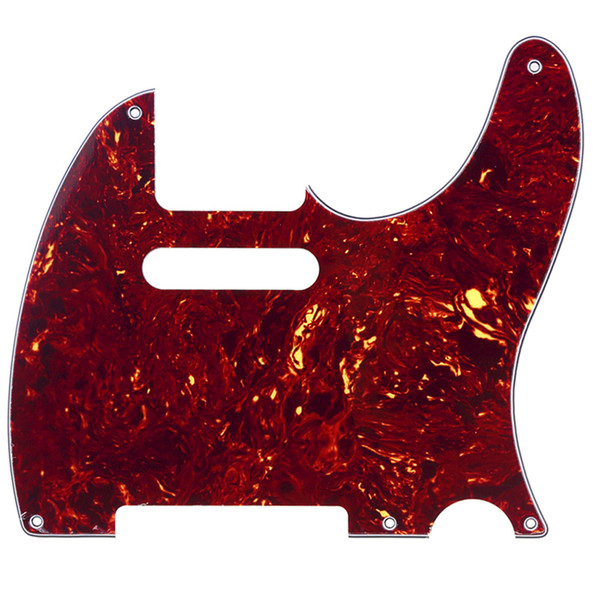 Musiclily 5 Hole Vintage Tele Guitar Pickguard Scratch Plate for USA/Mexican Fender Telecaster Style, 4Ply Vintage Tortoise