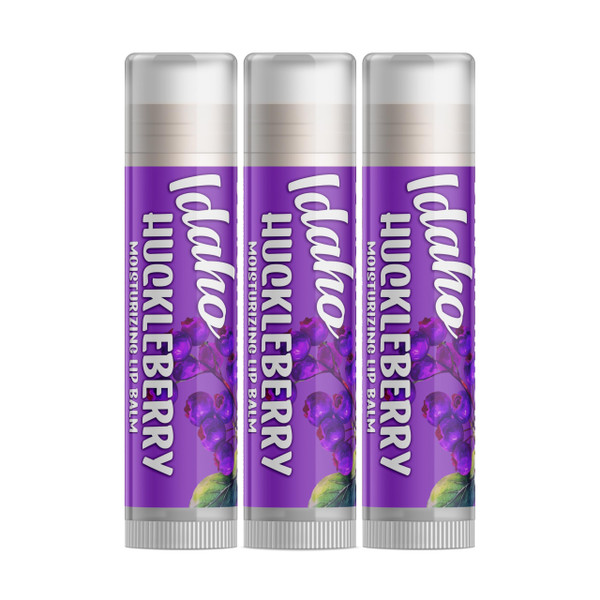 Delight Naturals Idaho Huckleberry Lip Balm - Three Pack
