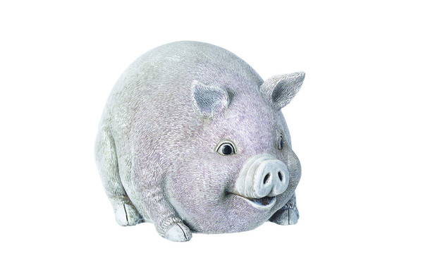 Roman - Pig Bluetooth Speaker Pudgy Pal, 6" H, Garden Collection, Resin and Stone, Decorative, Gift, Home Outdoor and Indoor Decor, Durable, Long Lasting