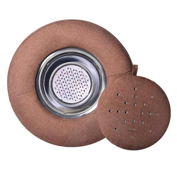 Smokeless Moxibustion Cushion Set, Moxa Cone Burner Box Moxibustion Sit Chair for Mild Moxibustion Therapy Meditation Yoga Relax-Brown