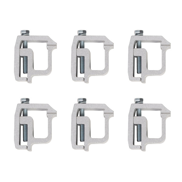 ECOTRIC Truck Clamps Mounting Caps Camper Shell Compatible with Chevrolet Chevy Ford Dodge Gmc Sierra Dakota Ram 1500 2500 3500 F150 F250 1500 2500 3500 Heavy Duty Aluminum 2 Packages