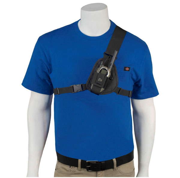 HOLSTERGUY RCH-103 Chest Harness Shoulder Radio Holster Pack With Adjustable Depth Pouch for Small Motorola Talk About Two-Way Radios and Walkie Talkies. Made in USA