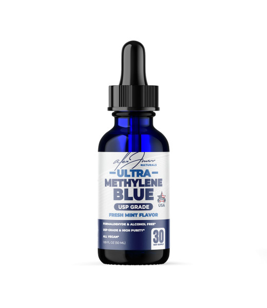 Ultra Methylene Blue – High Purity Solution, Fresh Mint Flavor, Premium Grade, 50 mL (1.69 fl oz) Dropper Bottle – 1% USP Grade - Methylene Blue USP Grade