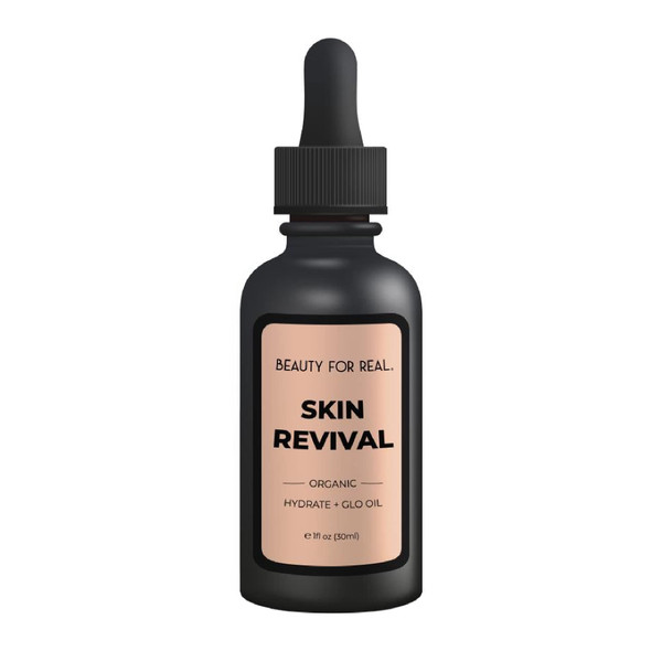 Beauty for Real Skin Revival Hydrate + Glo Oil - Luxury Face Oil - Reduces the Appearance of Fine Lines & Wrinkles - Hydrates, Soothes & Restores Skin’s Glow - With Essential Oils - 1 fl oz