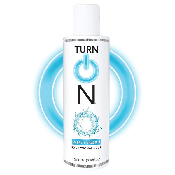 Turn On Water-Based Premium Personal Lubricant | Long Lasting, Ph Balanced, Hypoallergenic, Condom Safe Lube for Men, Women, and Couples, 12 fl oz