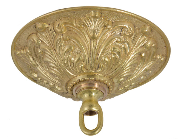 B&P Lamp® Heavy, Antique Style Cast Brass Canopy Kit, 5 1/2" Diameter