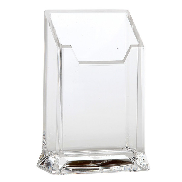 Home-X Acrylic Pen Holder – Multipurpose Clear Acrylic Makeup Brush Holder with Wide Opening and Stable Base for Eyeglasses, Pencils, Tools – Ideal for Desk, Vanity, Bathroom Storage