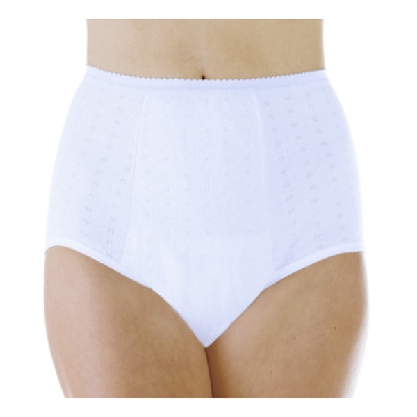 Wearever Women's Maximum Absorbency Incontinence Panty for Bladder Control - Washable, Reusable, Leak Proof Underwear for Women 600 ml - Single Panty (White) (M) (Fits Hip: 38-40")