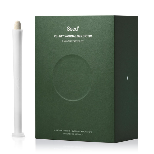 Seed VS-01 Vaginal Synbiotic - Prebiotic & Probiotic for Women - L. Crispatus Probiotic Suppositories for Vaginal Health, pH, & Yeast Balance - 8 Suppositories (60-Day Supply) Seed VS-01 Vaginal Synbiotic - Prebiotic & Probiotic for Women - L. Crispatus Probiotic Suppositories for Vaginal Health, pH, & Yeast Balance - 8 Suppositories (60-Day Supply)