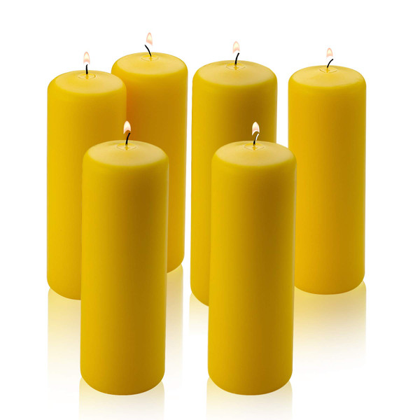 Citronella Pillar Candle - Set of 6 Citronella Candles - 6 inch Tall, 2 inch Thick - 36 Hour Burn Time for Indoor/Outdoor Use Citronella Pillar Candle - Set of 6 Citronella Candles - 6 inch Tall, 2 inch Thick - 36 Hour Burn Time for Indoor/Outdoor Use