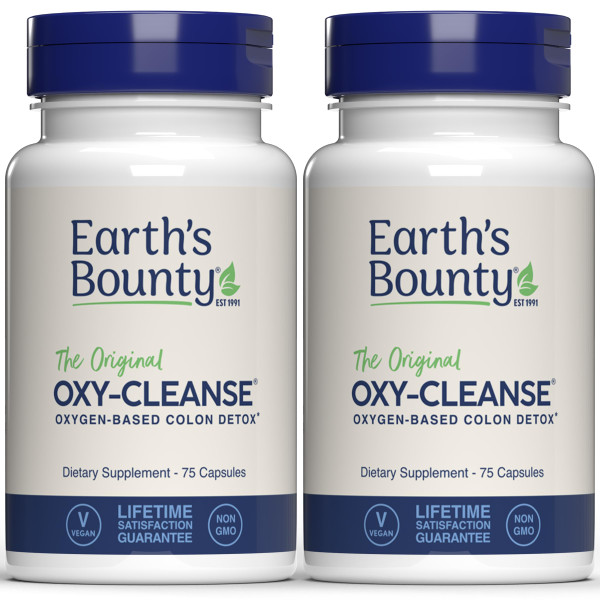 Earth's Bounty Oxy-Cleanse Colon Conditioner - Gentle Colon Cleanse for Digestive Wellness - Constipation Relief - Natural Colon Detox - 75 Capsules - 2-Pack