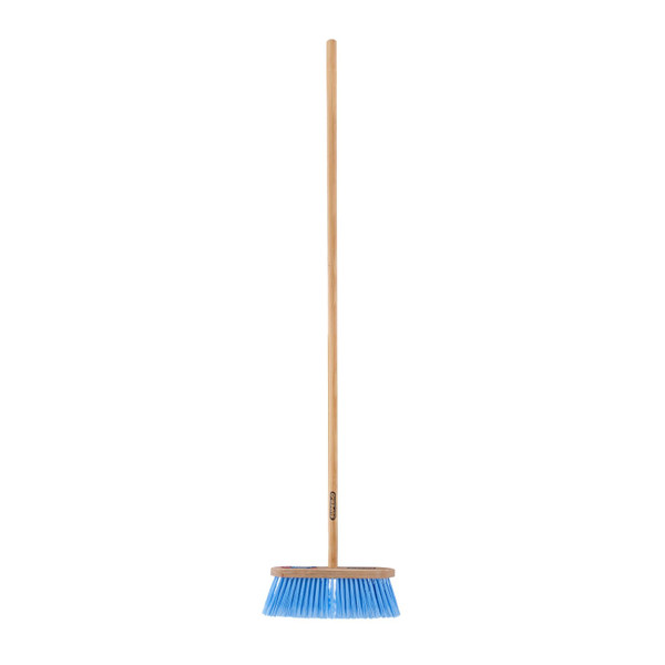 Superio Kitchen Broom - USA Wood Handle, Fine Premium Blue Bristles - Heavy Duty Household Broom - Easy Swiping Dust and Wisp, Home, Kitchen, Lobby, Floors and Corners.