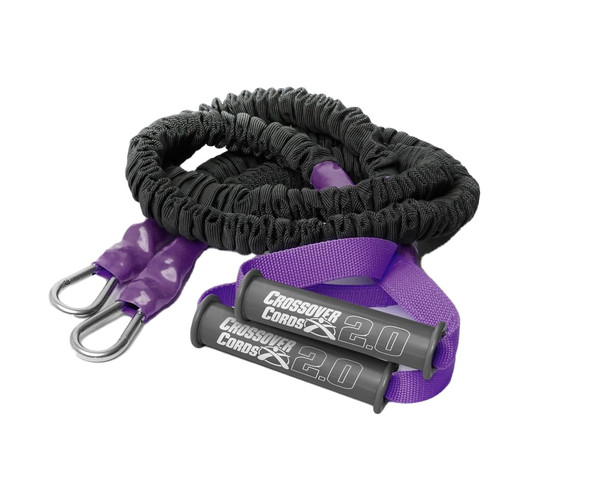 Crossover Symmetry Crossover Cords - Shoulder Resistance Bands Physical Therapy Fitcord - Perfect for Rotator Cuff Exercises, Arm Care, or Physical Rehab from Injury - One Set of 2 Cords