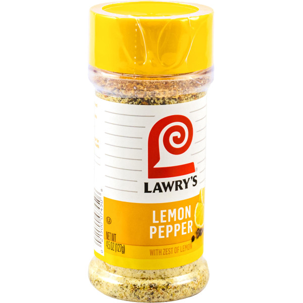 Lawry's Lemon Pepper with Zest of Lemon, 4.5 oz (Pack of 12)
