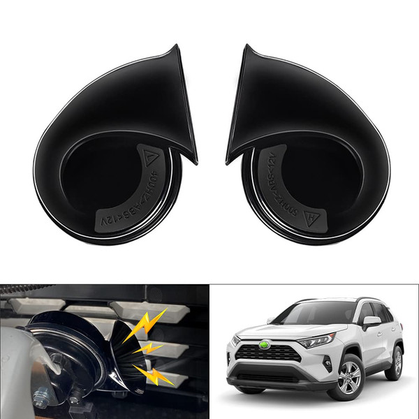 Autorder Car Horn Kit for Toyota RAV4 2025 2024 2023 2022 2021 2020 2019 Accessories 12V Snail Horn Waterproof High Low Tone Car Trumpet Replacement (Black) Autorder Car Horn Kit for Toyota RAV4 2025 2024 2023 2022 2021 2020 2019 Accessories 12V Snail Horn Waterproof High Low Tone Car Trumpet Replacement (Black)