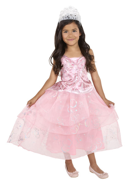 Wicked Glinda Dress for Girls Premium Official Wicked Costume Pink Bubble Dress & Shiny Tiara, with Holographic Sequin Details that Provide Shimmer and Shine! [Amazon Exclusive]