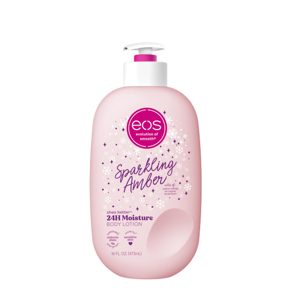eos Shea Better Holiday Body Lotion- Sparkling Amber, Limited-Edition Skincare, 24-Hour Moisture, Vegan, 16 fl oz