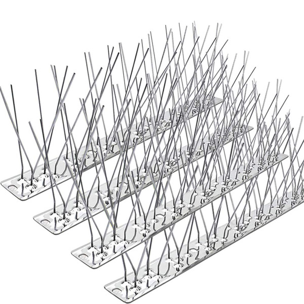 PANGCH Bird Spikes,Stainless Steel Bird Spikes Metal Bird Spikes Fence Spikes Easy to Install - 5 Strips 4.1 Feet Coverage PANGCH Bird Spikes,Stainless Steel Bird Spikes Metal Bird Spikes Fence Spikes Easy to Install - 5 Strips 4.1 Feet Coverage