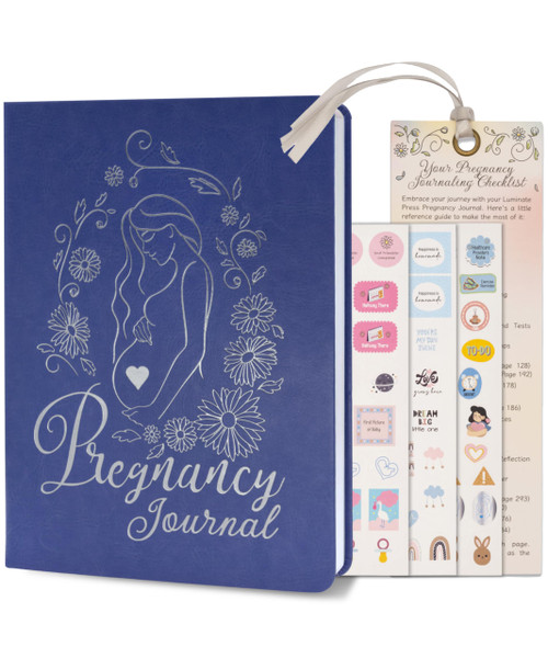 Keepsake Pregnancy Journal with Weekly Guides, Milestone Pages, and Gift-Ready Packaging - Beautiful Mom To Be Gift - Premium Pregnancy Gifts for Expecting Mom (338 Pages, Acid-Free Paper, Hardcover)