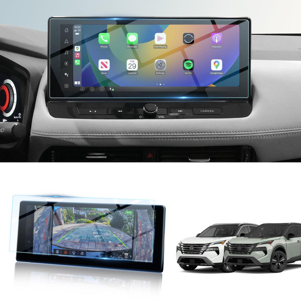 BIBIBO for 2024 2025 Nissan Rogue Screen Protector 2024 2025 2026 Nissan Rogue (SL/Platinum)12.3" Display Nissan Rogue 2024-2026 Tempered Glass Anti-Glare Scratch Ultra-Clear 2024 Nissan Rogue Accessories 2024 2025 2026
