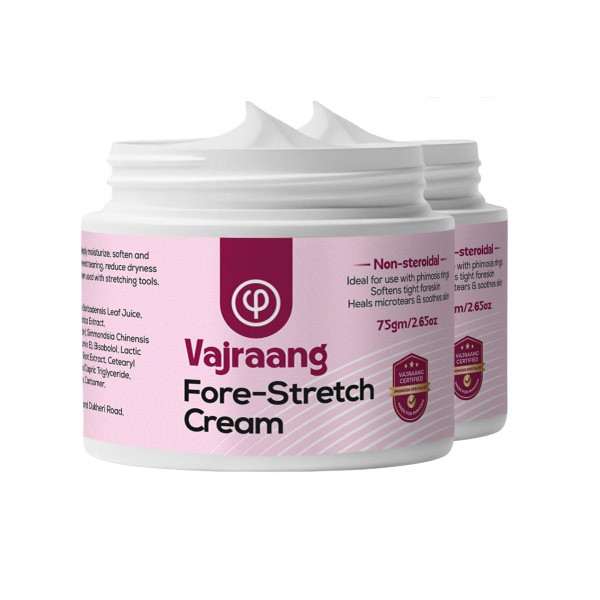 Vajraang Fore-stretch phimosis cream - Phimosis relief - Natural ingredients - Prevents scarring of skin - No Side Effects - 2.65 fl oz
