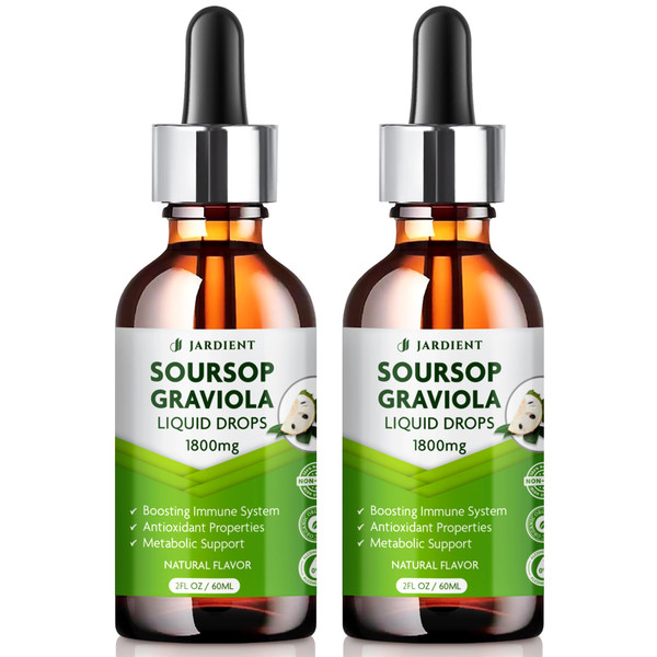 Jardient Soursop Bitters Liquid Oil : Graviola Soursop Extract- Organic for Cell Support and Regeneration- Soursop Tincture Edible 2 fl oz (Pack of 2), 60ml x 2 Packs Jardient Soursop Bitters Liquid Oil : Graviola Soursop Extract- Organic for Cell Support and Regeneration- Soursop Tincture Edible 2 fl oz (Pack of 2), 60ml x 2 Packs