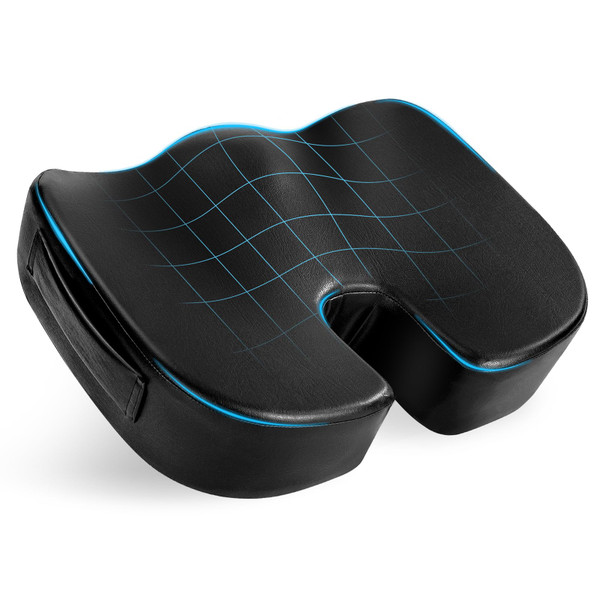 Aulase Luxury Seat Cushion, 3 Inch Thick Memory Foam for Pressure Relief, Sciatica, Tailbone Pain & Back Pain Relief, Multi-Use for Bleachers, Car, Gaming, Office Chair