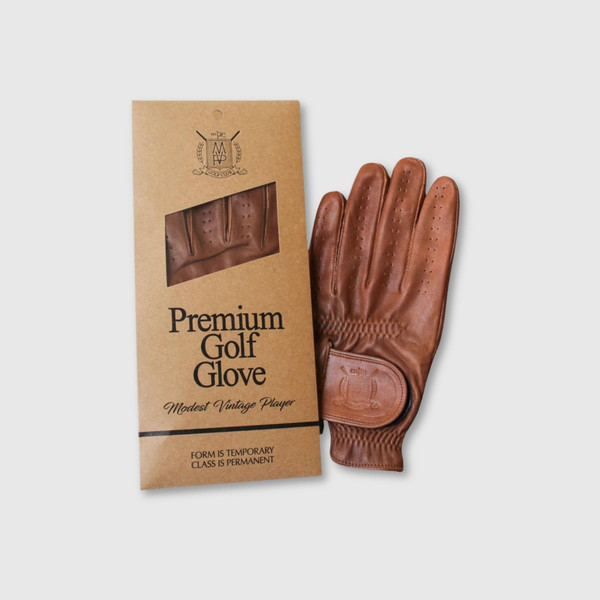 Modest Vintage Player Ltd PRO Heritage Brown Cabretta Leather Golf Glove - (2-Pack) (X-Large)