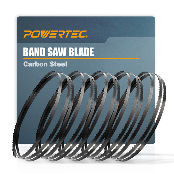 POWERTEC 59-1/2 Inch Bandsaw Blades, 3/8" x 18 TPI Band Saw Blades for Wen 3959, Sears Craftsman, Porter-Cable, Ryobi, Delta, B&D and Skil 9" Band Saw for Woodworking, 5 Pack (13104-P5)