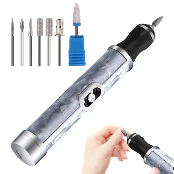 Nail Filer Electric, Toenail Sander for Thick Nails, Cordless 4 Speeds Professional Nail Removing Acrylic Nail Tools for Edge Shaping Polishing Grinding Nursing Peeling Dingc