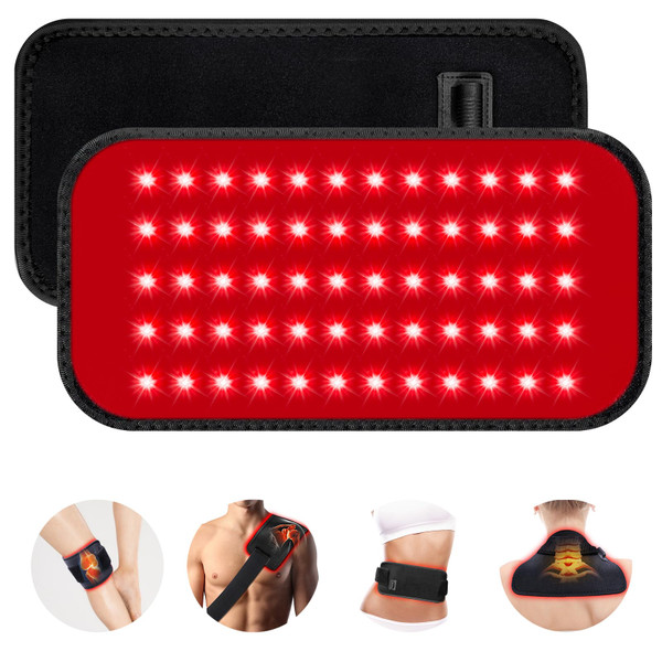 Red Light Therapy Belt, 3 in 1 LED Bead Infrared Light Therapy for Body, Wearable Wrap with Timer for Back Shoulder Waist 660nm Red Light-Therapy & 850nm Infrared Light Device Home Use (Corded)