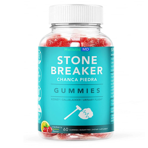 Holistic MD Stone Breaker Chanca Piedra 1,500mg Gummies Kidney Stones Cleanse Gallbladder Formula | Plus Cranberry Extract Might Help Urinary Tract Flush Impurities | Fast Absorption Sugar Free 60ct Holistic MD Stone Breaker Chanca Piedra 1,500mg Gummies Kidney Stones Cleanse Gallbladder Formula | Plus Cranberry Extract Might Help Urinary Tract Flush Impurities | Fast Absorption Sugar Free 60ct