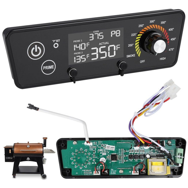 Digital Thermostat Pit Boss Control Board, Temperature Control Board Replacement for Wood Pellet Grill Tailgater P7-340, Lexington P7-540, Classic P7-700, Austin XL P7-1000, 440FB1 Matte Black