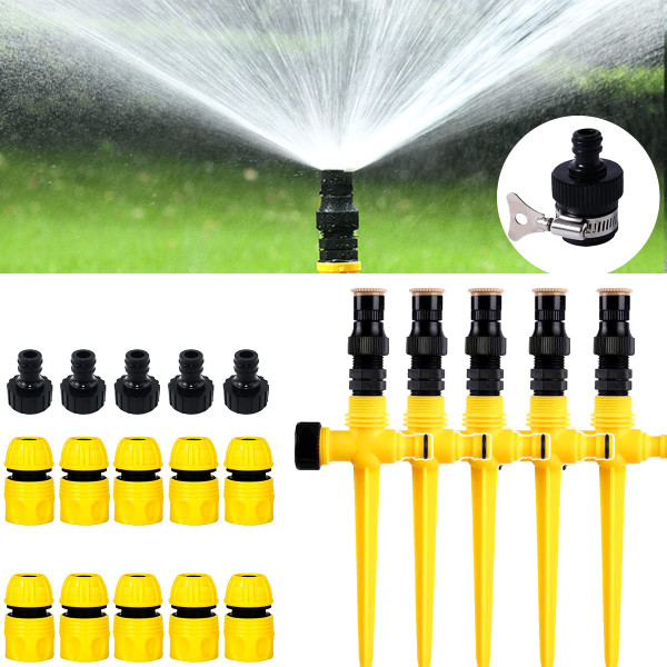 Bonseor 360° Rotation Auto Irrigation System Garden Lawn Sprinkler Patio, Garden Sprinkler Lawn, 90°/180°/360°, Adjustable at Will for Outdoor Grass Yard (5 PCS) Bonseor 360° Rotation Auto Irrigation System Garden Lawn Sprinkler Patio, Garden Sprinkler Lawn, 90°/180°/360°, Adjustable at Will for Outdoor Grass Yard (5 PCS)