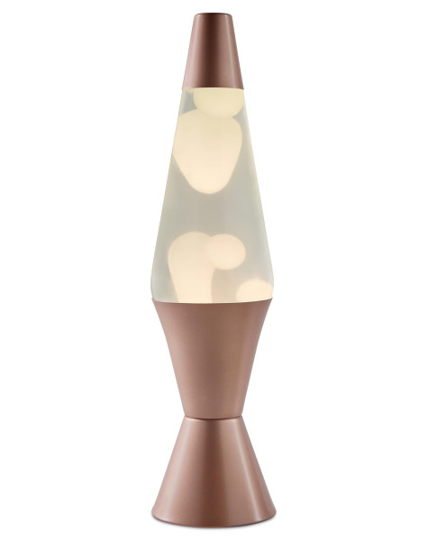 Spencer Gifts Lava® Lamp - 17" Rose Gold - The Original Motion Lamp - White Wax and Clear Liquid with Hand Painted Rose Gold Base Exclusive Spencer Gifts Lava® Lamp - 17" Rose Gold - The Original Motion Lamp - White Wax and Clear Liquid with Hand Painted Rose Gold Base Exclusive
