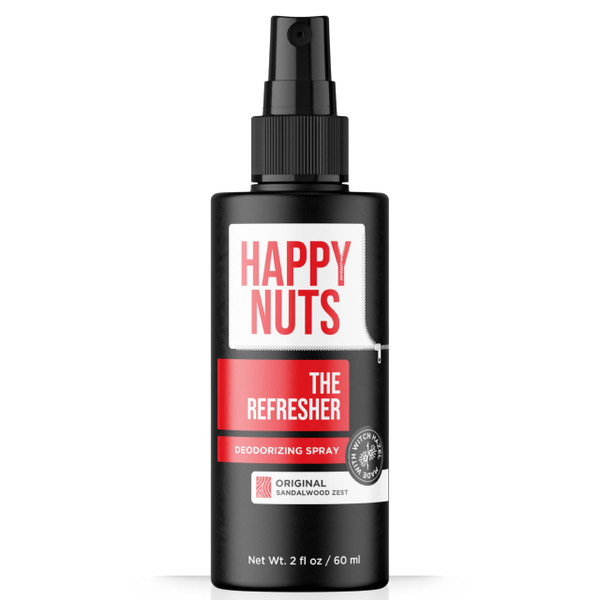 Happy Nuts The Refresher Men's Ball Deodorant Spray - Cooling, Toning, Deodorizing Body Spritz - Clean Ingredients, Ideal for Post-Trimming, Shaving & Cleansing - Groin Deodorant Spray (1 Pack)
