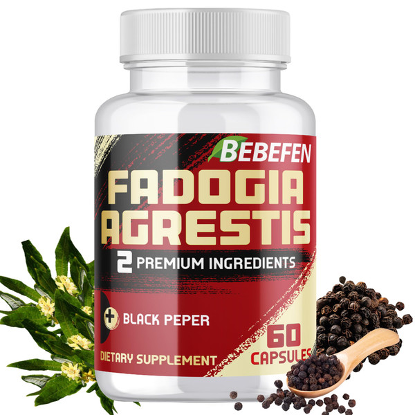 BEBEFEN Fadogia Agrestis - Strength, Drive, Athletic Performance & Muscle Mass - Gluten Free, Non-GMO, Vegan Capsules